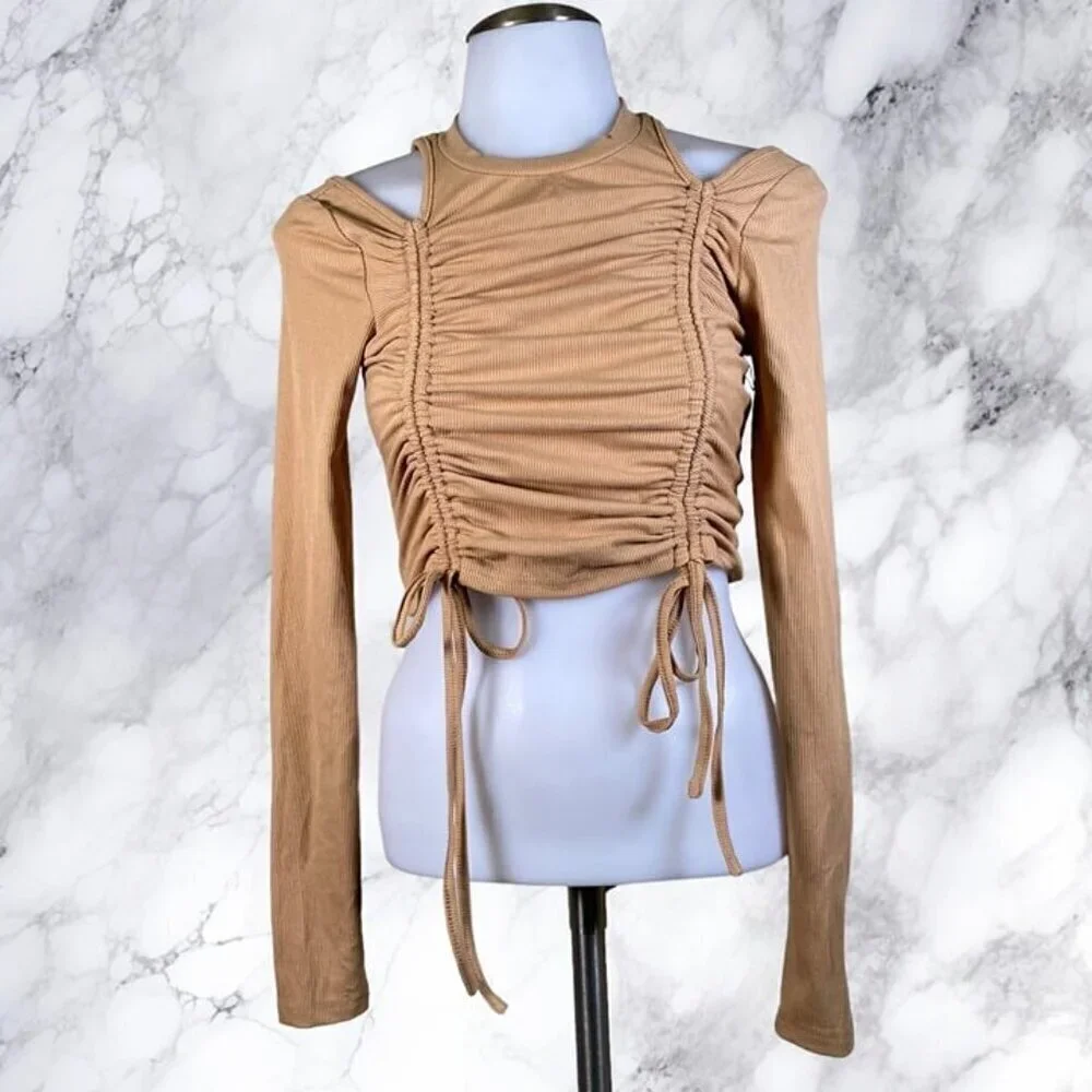 Superdown Andi Ruched Top - Tan